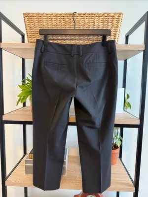 Express Black Low-Rise Capri Woven Career Dress Pant Trouser, 6 thumbnail 4