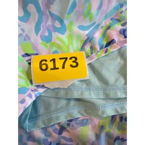 Lilly Pulitzer Luxletic Ocean Trail Shorts Blue Green Coral Print Womens Large thumbnail 7
