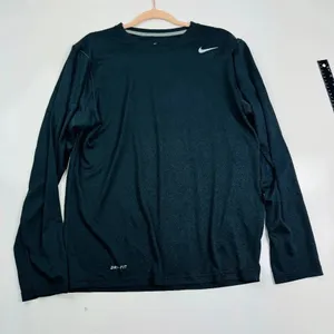Nike Black‎ DriFit Long-Sleeve Running Top Medium thumbnail 1