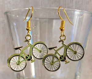 Kawaii Retro Bicycle Earrings thumbnail 2