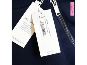 Spanx AirEssentials Striped Track Jacket Timeless Navy Zip-Up Sporty Athletic M thumbnail 7