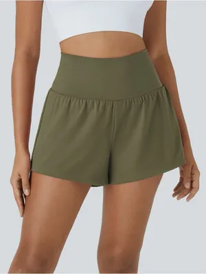 Halara SoftlyZero Airy Super High Waisted Instant-Cool Shorts w/Pockets, Size L thumbnail 5