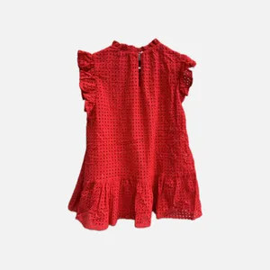 JODIFL Vibrant Red Eyelet Tunic thumbnail 2
