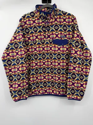 Patagonia Synchilla Snap T Fleece Womens L FA13 25580 Geometric Multicolor thumbnail 2