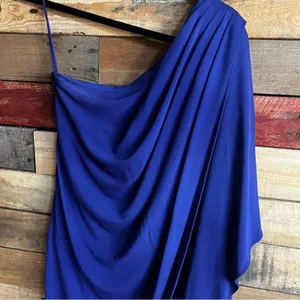 Badgley Mischka Mark & James Blue One Shoulder Dress‎ Size Small thumbnail 3