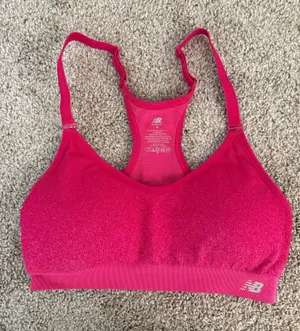 New Balance Pink Sports Bra Racerback thumbnail 1