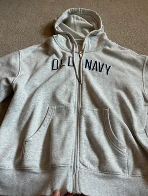 Old Navy White Zip-Up Hoodie thumbnail 4