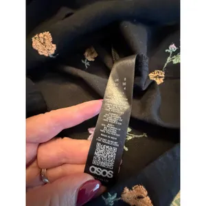 ASOS Black Floral Embroidered Dress - Size 4 thumbnail 6