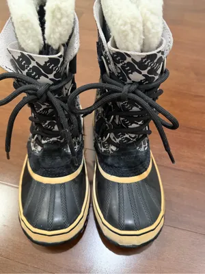 Sorel Women’s 1964 Pac Graph Black and Cream Lace-Up Insulated Winter Boots thumbnail 7