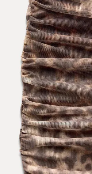 Zara Maxi Dress Mesh Cheetah Animal Print Leopard Bodycon Fitted thumbnail 27