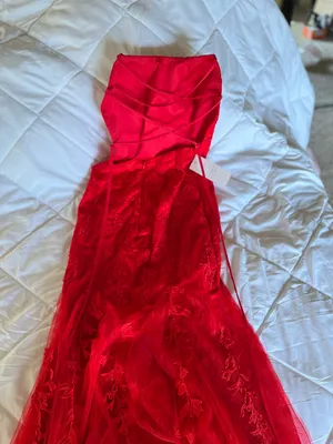 Amazon Clothfun Women's Long Lace Prom Dresses Mermaid Spaghetti Straps Backless Formal Evening Gowns thumbnail 4