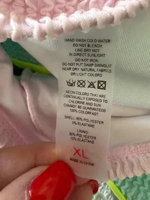 NWOT Women’s Colorblock High-Waist Bikini Set - Pastel Pink, Light Blue & Lime thumbnail 3