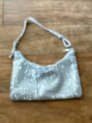 Silver Rhinestone Shoulder Bag thumbnail 2