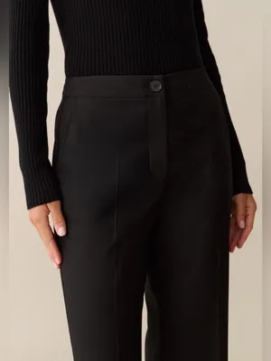 NWT Few Moda Seren Pant size 2 black crop dress pants Kourt thumbnail 5