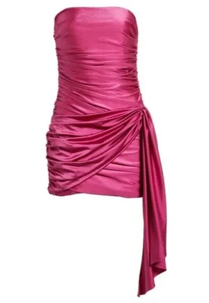 Amanda Uprichard Jersey Anja Mini Dress in Fuchsia Small New Womens Strapless thumbnail 8