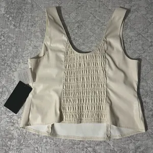 Marshalls Faux Leather Cream Cropped Tank Top thumbnail 4
