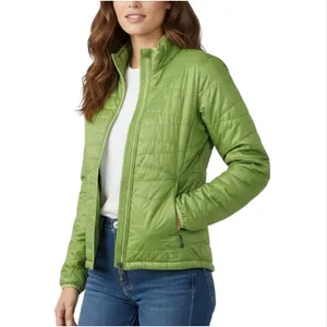 REI PrimaLoft Pertex Quantum Eco Full Zip Jacket Women M Green Outdoor Packable thumbnail 2