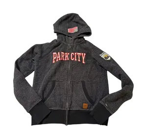 Roots Park City Full‎ Zip Hoodie Jacket Charcoal Gray Size Large Beaver thumbnail 1