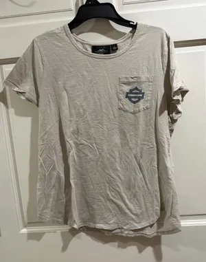 Harley-Davidson Women's Logo Pocket Eagle Short Sleeve T-Shirt 96408-20VW Sz XL thumbnail 1