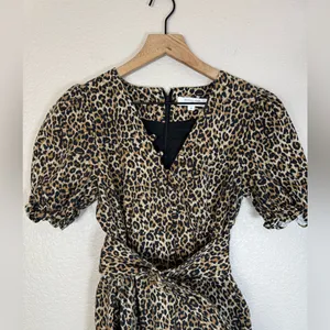 Marissa Webb Collective Carly Leopard Cheetah Mini Dress size 2 $398 thumbnail 9