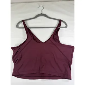Natural Uniforms Modern Fit-Luxe Stretch Tank Top Burgundy 2XL V-Neck Crop‎ Top thumbnail 4