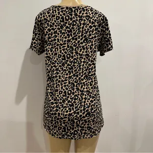 Zara Leopard Print T-shirt Sz M Cotton Short Sleeves thumbnail 5