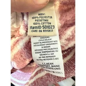 LL Bean Maroon Striped Cowl Neck Soft Cozy‎ Sweater SzXL thumbnail 6