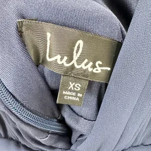 Lulus Heavenly Hues Navy Blue Maxi Dress Chiffon Bridesmaid Formal XS NWT thumbnail 8