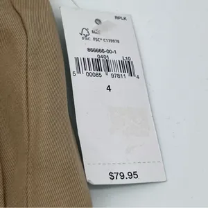 GAP Women's 6 Pocket Tan 100% Cotton Cargo Pants Double Belt-Size 4 thumbnail 11