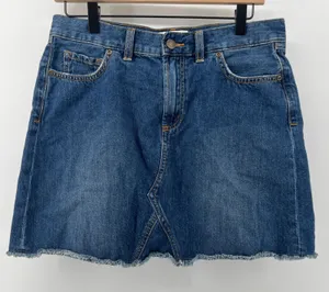 Southern Tide Women 28 Raw Hem Denim Jean Mini Skirt Medium Wash‎ Y2K Preppy thumbnail 1