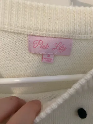 Polka Dot Sweater Pink Lily Cream Textured thumbnail 2