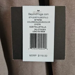Beyond Yoga Womens Oyster Taupe Oversized Fleece Hoodie Sweatshirt 2XL NEW thumbnail 8