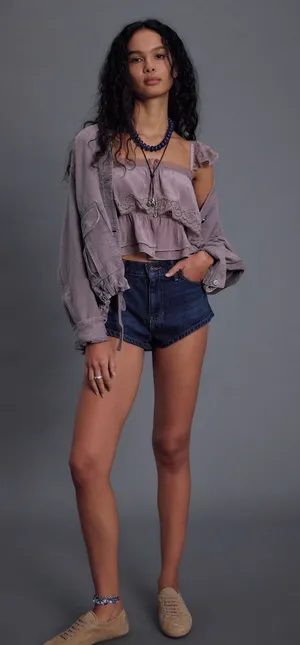 Free People Denim Shorts thumbnail 1