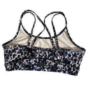 GAIAM SPORTS BRA Black Blue Purple Cheetah Print thumbnail 3