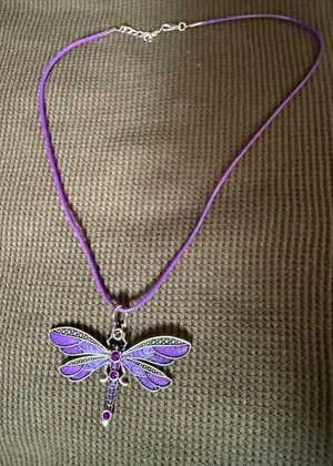 Purple Dragonfly Pendant Necklace - Unbranded Women’s Jewelry thumbnail 1