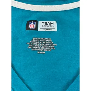 NFL Team Apparel Womens Turquoise Miami Dolphins V‑Neck Short Sleeve Tee Size M thumbnail 5