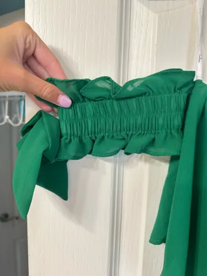 Lulus Tiers To My Heart Green Off Shoulder Small thumbnail 6