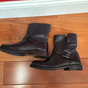 Frye Engineer Boots Womens Black Leather Buckle‎ Moto Ankle 6.5 3470645 thumbnail 3