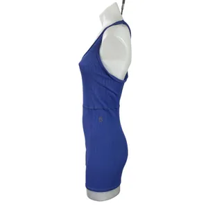 Free People FP Movement Blue Crossback Athletic Bodysuit Romper Shorts Size XS thumbnail 2