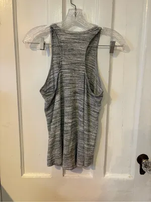 Hollister Gray Marled Lace-Up Knit Tank thumbnail 6