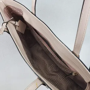 Kate Spade Leather Tote Bag Women L Beige‎ Pink Nude Gold Logo Shoulder Bag AVA thumbnail 3