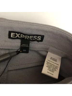 Express Gray Bandage Mini Skirt With Back Zipper Size 00 Rayon Blend thumbnail 3