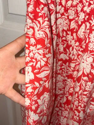 Universal Thread Red Floral Midi Dress thumbnail 2