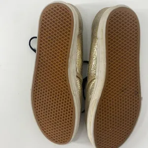 Vans Authentic Lo Pro Womens Size 5 Gold Cracked Foil Metallic Sneakers Skate thumbnail 6