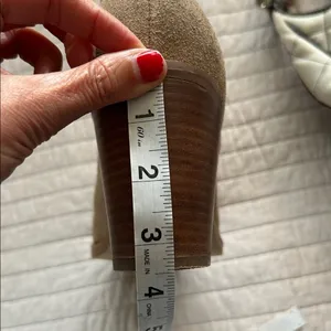 Anthropologie Dolce Vita tan suede leather western pointed toe block heeled booties 11 thumbnail 11