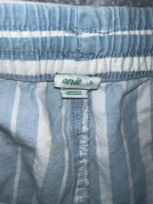 Aerie Striped Shorts Blue White thumbnail 3