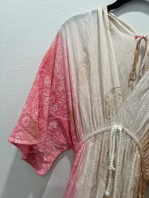 Zurly Ombré Pink Boho Maxi Dress One Size Fits Up to XL thumbnail 4