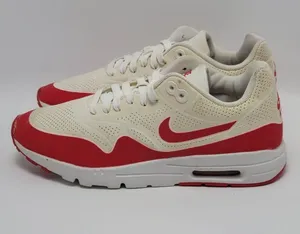 Men's Nike Air Max 1 Ultra Moire Sneakers Size 7.5 White Red thumbnail 1