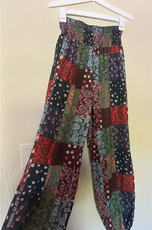 Shein Pants Patchwork Print thumbnail 1