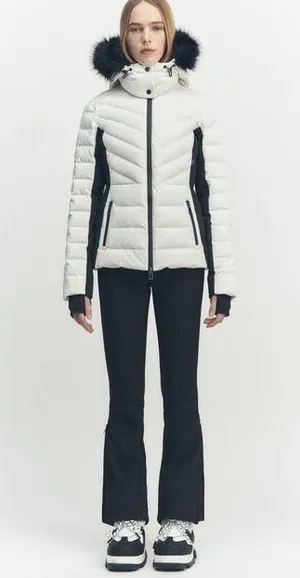Zara ski puffer jacket skiing coat feathers down fitted winter coat thumbnail 4